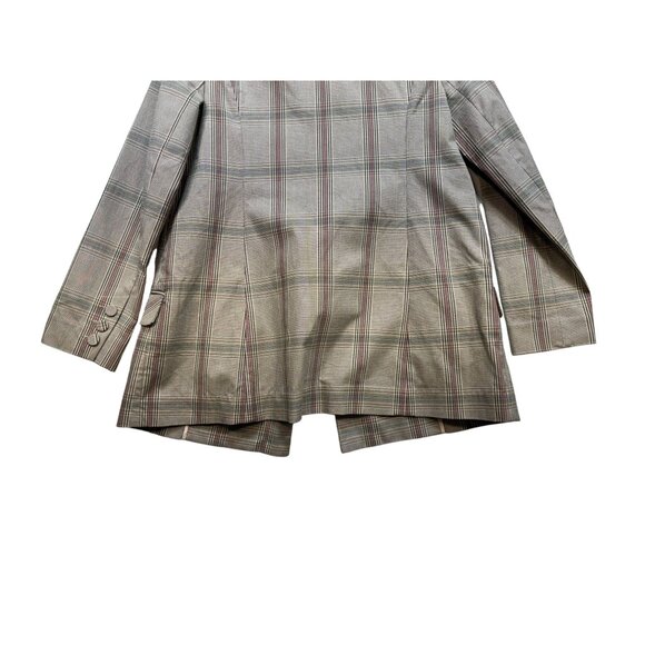 Cabi Plaid Double-Breasted Blazer Size 8 Womens Cotton & Polyester Blend Checker - Picture 9 of 11